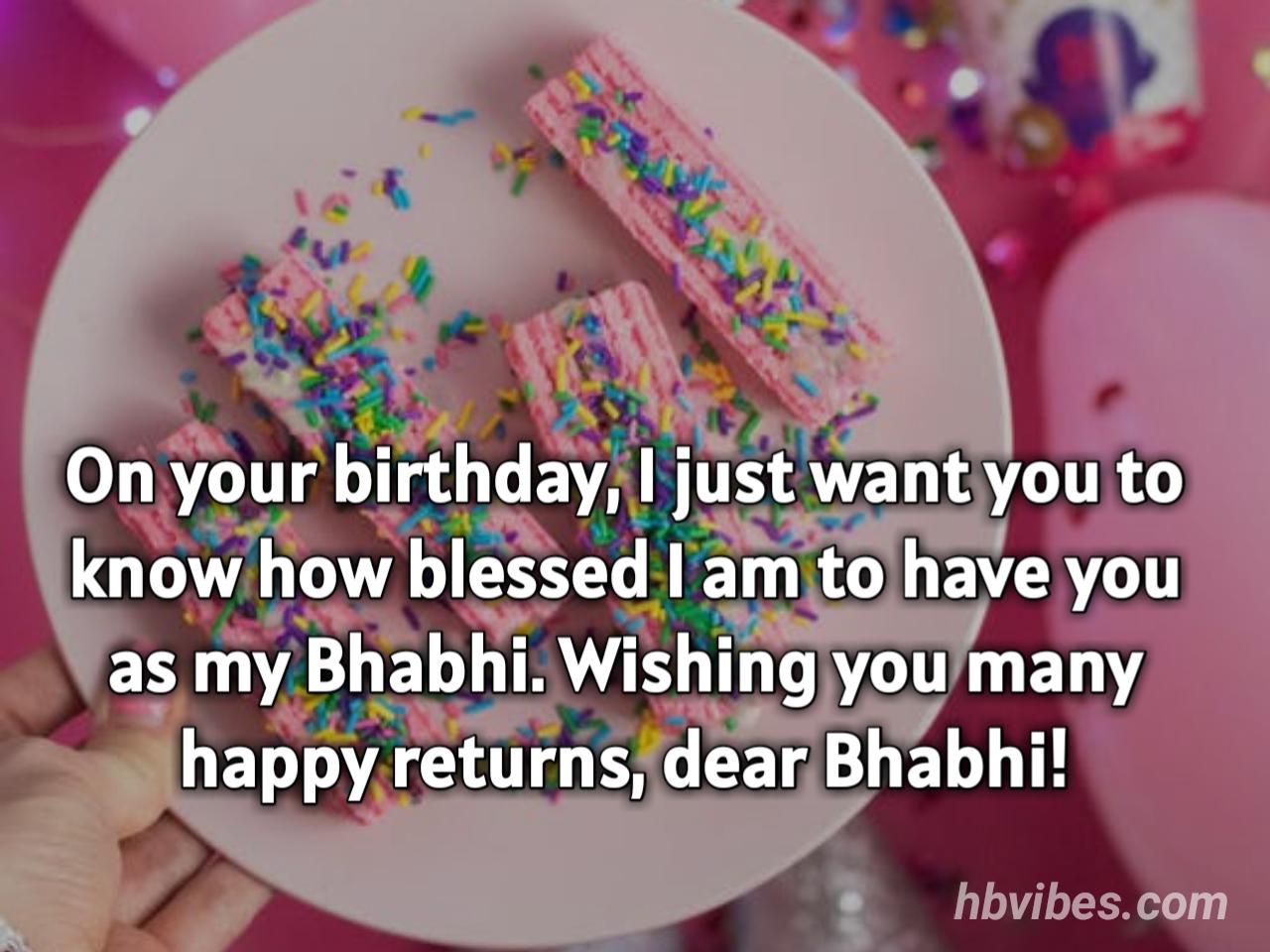 Pink slices and wishes dear bhabhi
